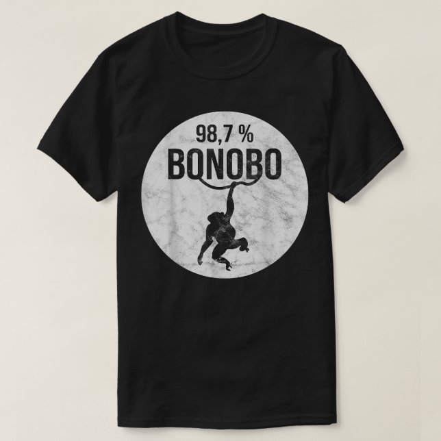 Funny apa med Chimpanzee Bonobo DNA T Shirt (Design framsida)