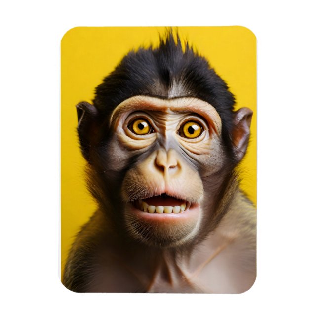 Funny apa porträtt magnet (Vertikal)