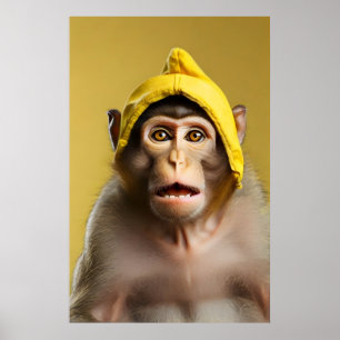 Funny apa porträtt poster