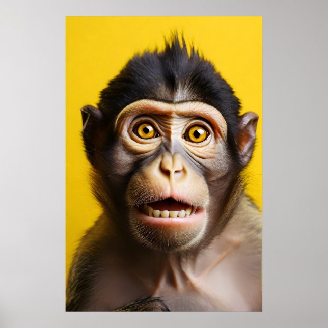 Funny apa porträtt poster (Framsidan)
