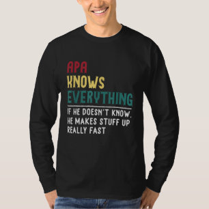 Funny Apa vet Allting Fars dag-presenten för Gr T Shirt