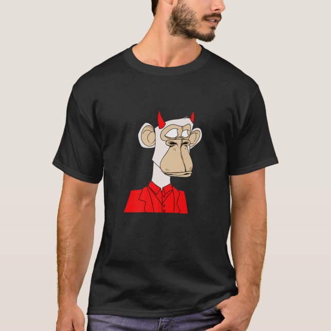 Funny Ape - ej fungibel human NFT Crypto Art Token T Shirt (Framsida)