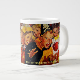 Funny Apple Bobning Accident Halloween Jumbo Mugg
