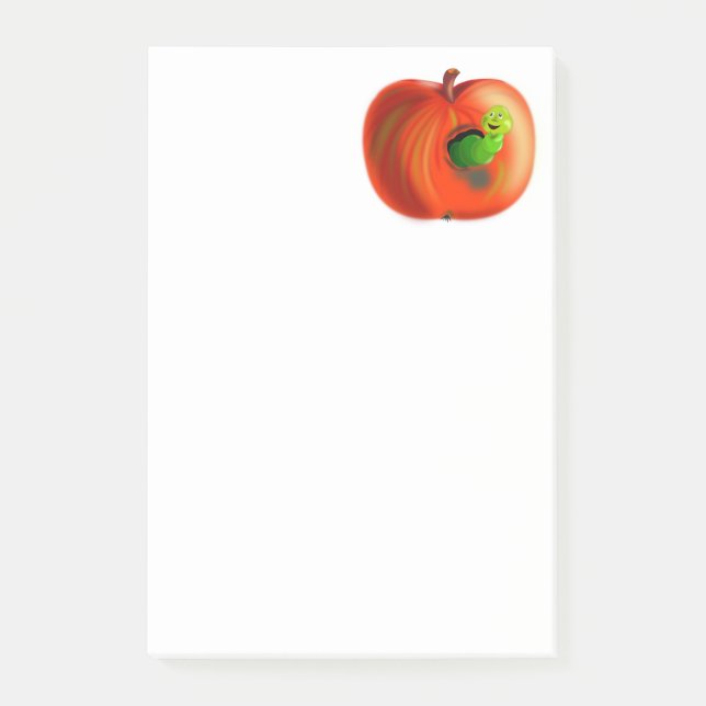 Funny Apple Post-it® Notes Post-it Block (Framsida)