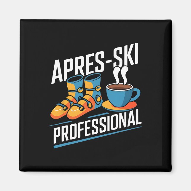 Funny Apres-ski-Professionellen Alpine Skier Magnet (Framsidan)