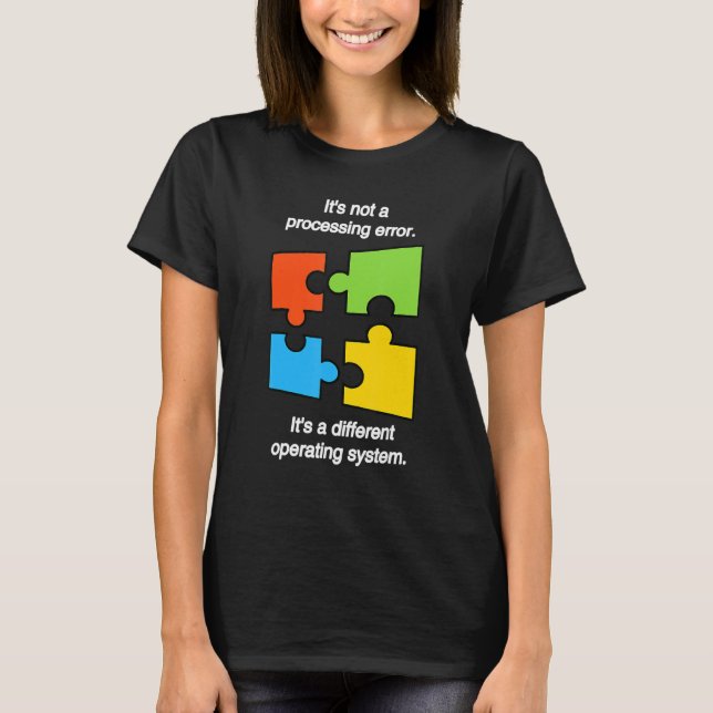 Funny April Autism Awareness Ribbon Puzzle Autisti T Shirt (Framsida)