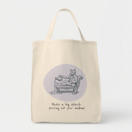 Funny Aquarius Zodiac Cat Tote Bag Tygkasse