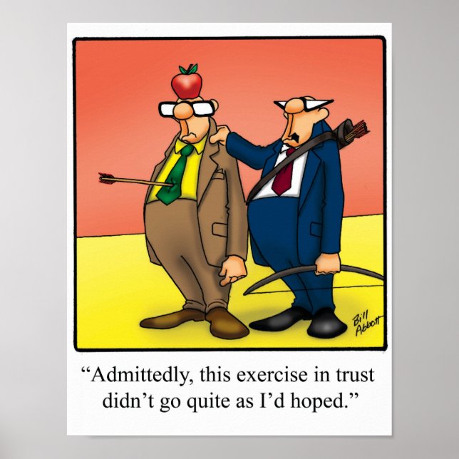 Funny arbetsplats Humor - Förtroende - Poster (Framsidan)