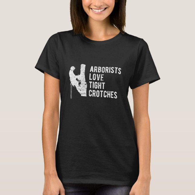 Funny Arborist Fars dag Träd Kliber Gift T Shirt (Framsida)