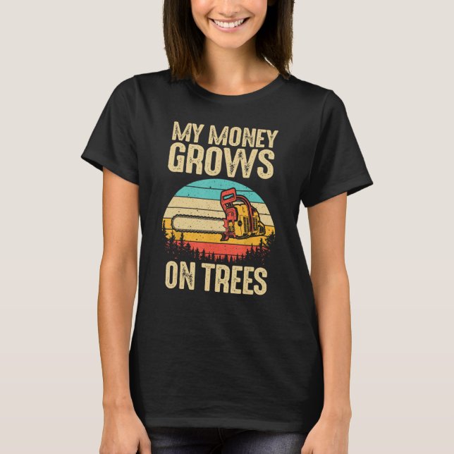 Funny Arborist Logger Gift Manar Coola Träd Kliber T Shirt (Framsida)