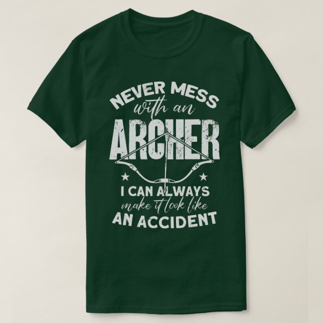 Funny Archer Bow Archery T Shirt (Design framsida)