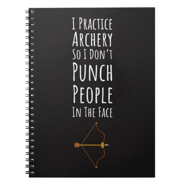 Funny Archer Gifts Bow And Arrow Sport Archery  Anteckningsbok (Framsidan)