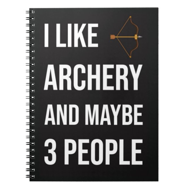 Funny Archery Hunting Gifts Hunter Bow And Arrow Anteckningsbok (Framsidan)
