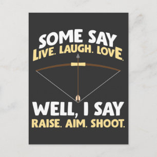 Funny Archery Raise Aim Shoot Bow Archer Vykort