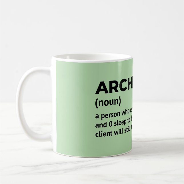 Funny Architect Coffee Mugg (Vänster)