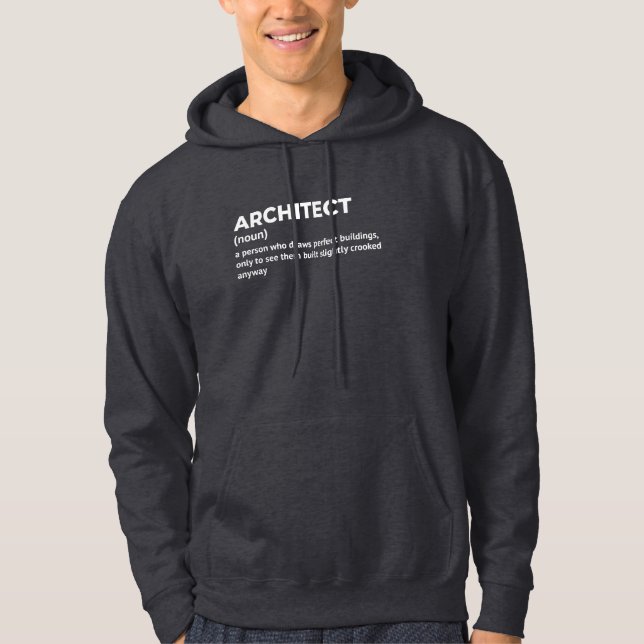 Funny Architect Definition Hoodie (Framsida)
