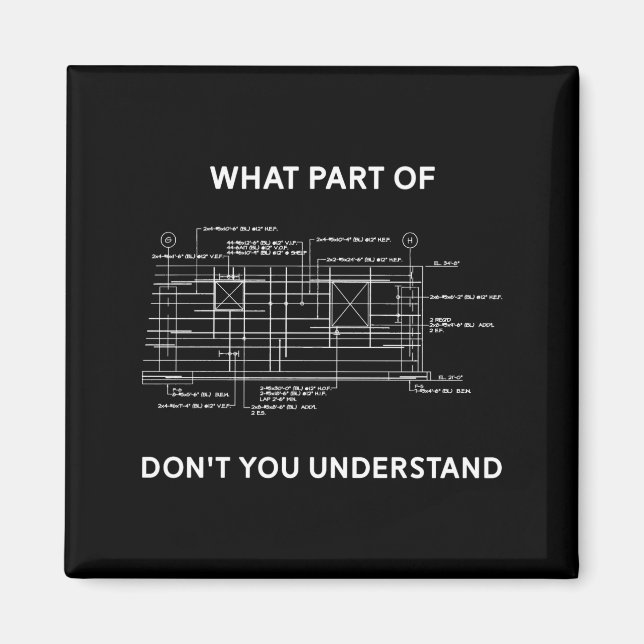 Funny Architectural Civil Engineering Engineer  Magnet (Framsidan)