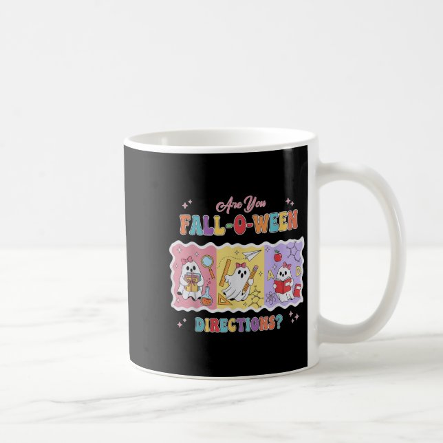 Funny Are You Fall O Ween Directions Teacher Hallo Kaffemugg (Höger)