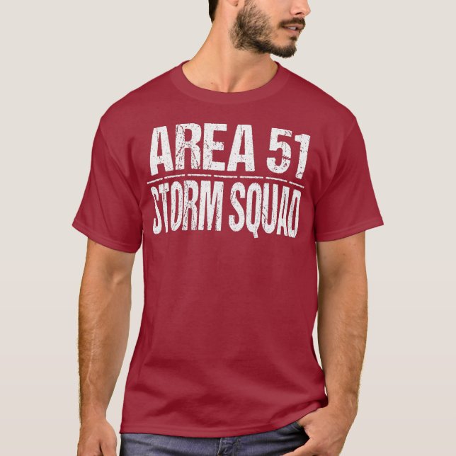 Funny Area 51 Storm Squad T Shirt (Framsida)