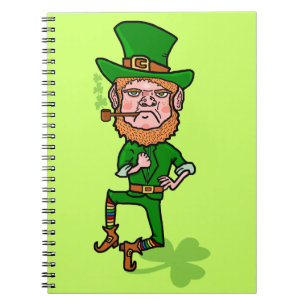 Funny Arg Lucky Irish Leprechaun Anteckningsbok Med Spiral