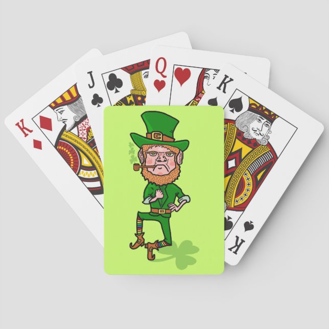Funny Arg Lucky Irish Leprechaun Casinokort (Baksidan)