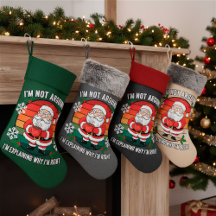Funny Arg Santa Custom Name Helgdag Décor
