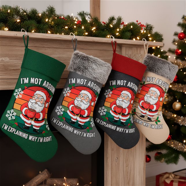 Funny Arg Santa Custom Name Helgdag Décor Liten Julstrumpa (Skapare uppladdad)