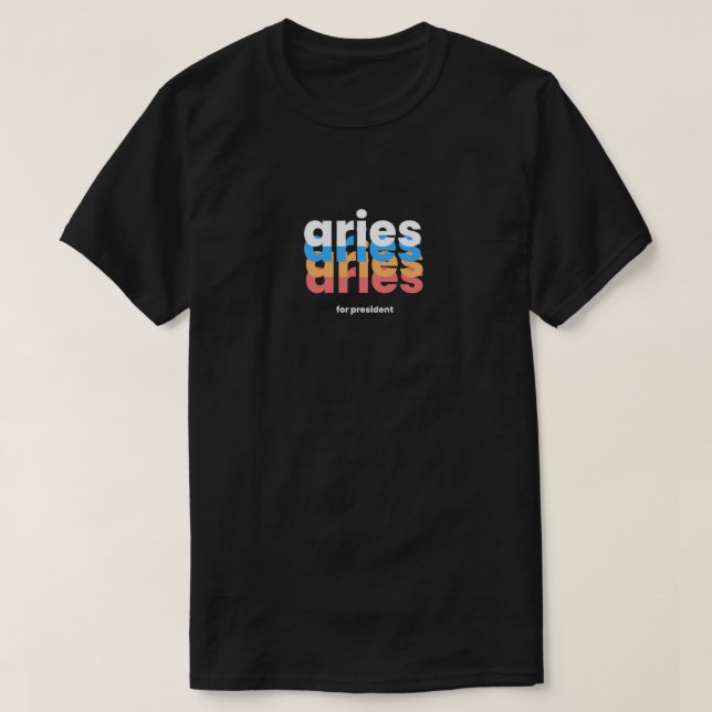 Funny Aries Zodiac T Shirt (Design framsida)