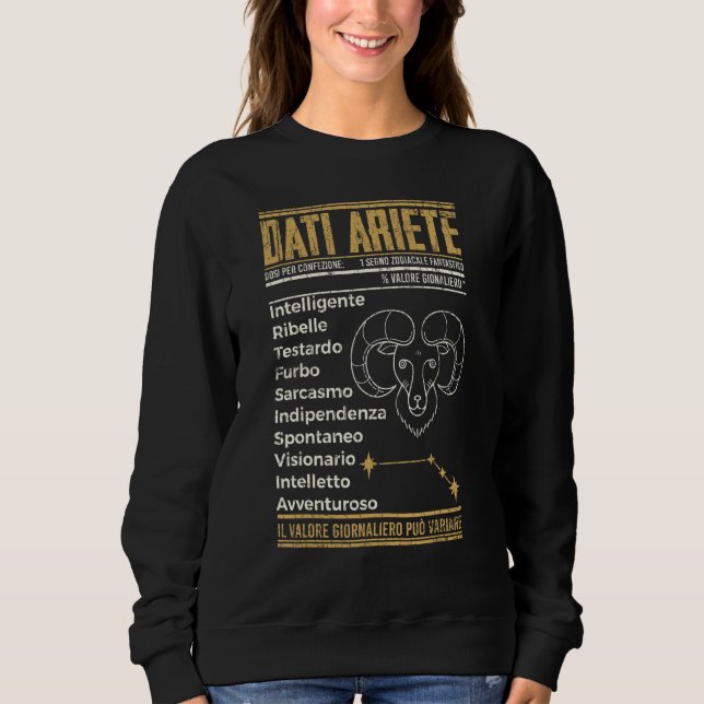 Funny Aries Zodiac-tecken T Shirt (Framsida)