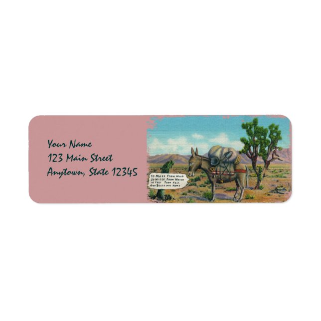 Funny Arizona Desert-Returetiketter Returadress Etikett (Framsidan)