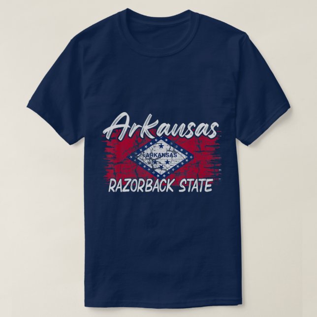 Funny Arkansas Razorback State T Shirt (Design framsida)