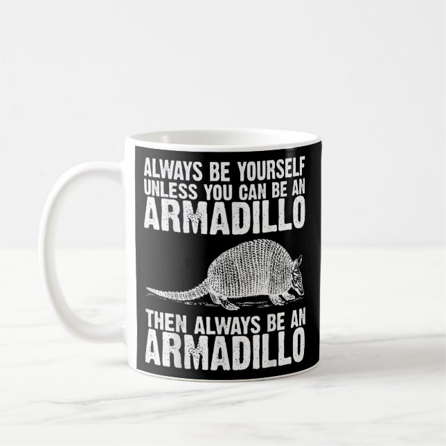 Funny Armadillo Gift Manar Women Armadillo Cute Kaffemugg (Vänster)