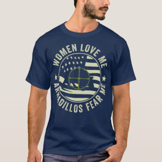 Funny Armadillo Hunter Armadillos fruktar mig T Shirt