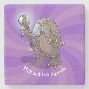 Funny Armadillo Mjölk & Two Sugars Hypnotic Teckna Stenunderlägg