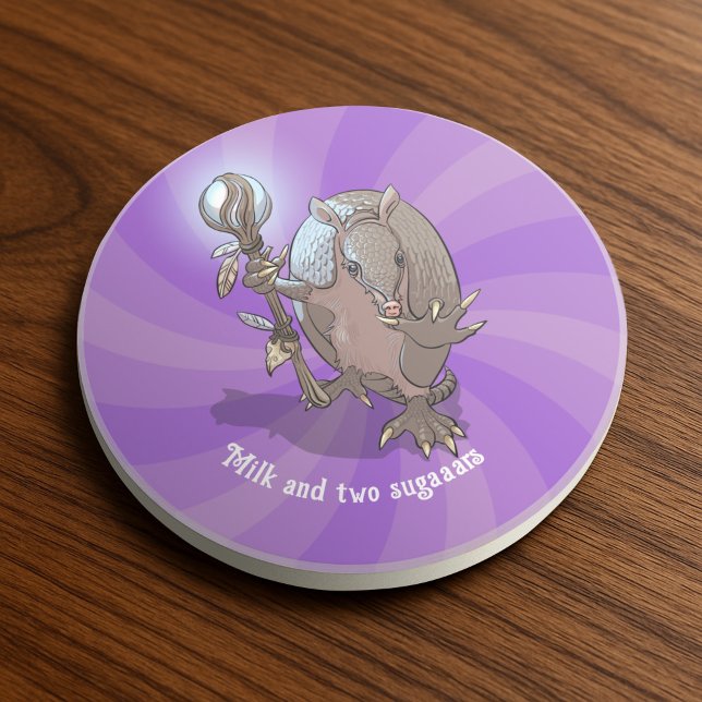 Funny Armadillo Mjölk & Two Sugars Hypnotic Teckna Underlägg (Skapare uppladdad)