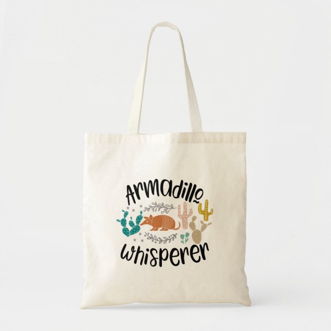 Funny Armadillo Slogan Tote Bag Tygkasse (Framsidan)