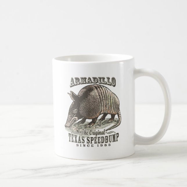 Funny Armadillo Speedhumlor av Mudge Studios Kaffemugg (Höger)