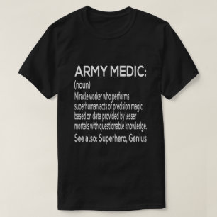 Funny arméns medeldefinitionen av jobb t shirt