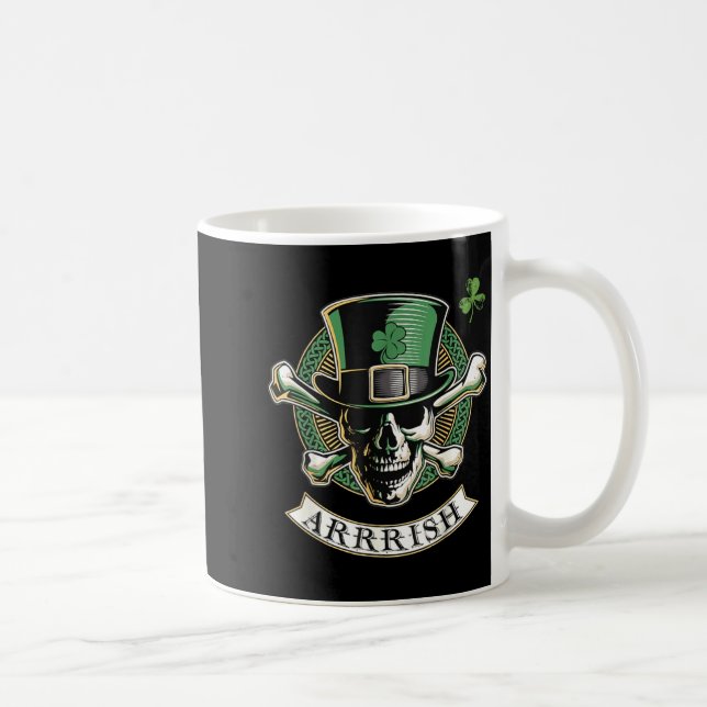 Funny Arrish Irish Rate St Patricks Day Rate Men G Kaffemugg (Höger)