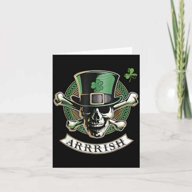 Funny Arrish Irish Rate St Patricks Day Rate Men G Kort (Framsida)