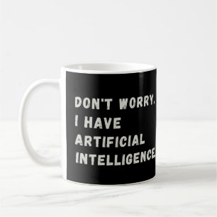 Funny artificiell intelligens AI Humor Kaffemugg