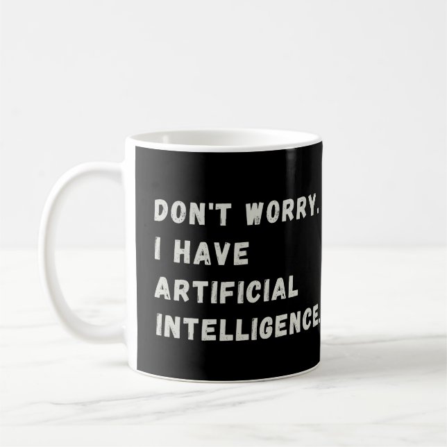 Funny artificiell intelligens AI Humor Kaffemugg (Vänster)