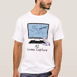 Funny artificiell intelligens Skärm Capture T Shirt