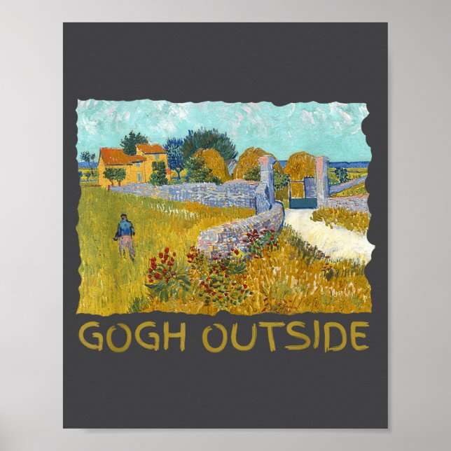 Funny Artist Gogh Outside Starry Night Insrational Poster (Framsidan)