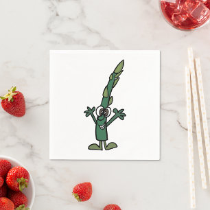 Funny Asparagus Papper Napkins Pappersservett