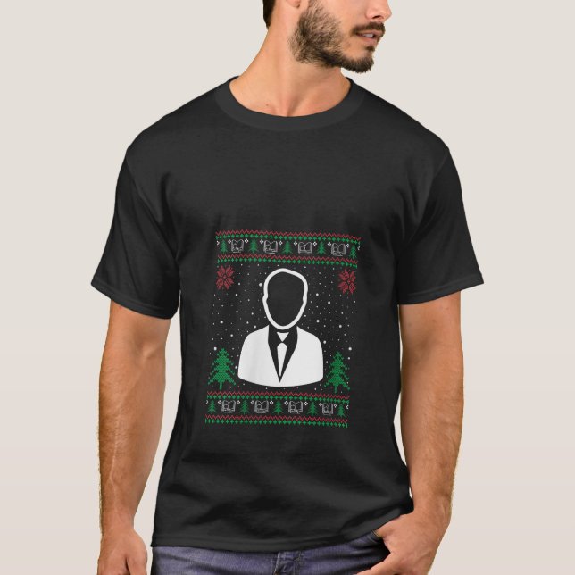 Funny Assistant Principal Santa Hat Ugly jul T Shirt (Framsida)