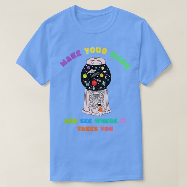 Funny Astronaut Dot Day Dot Planet in Gum ball Mac T Shirt (Design framsida)