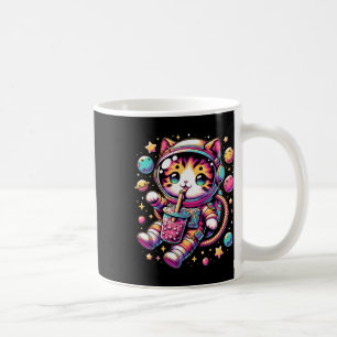 Funny Astronaut Space Kawaii Boba Tea Cat Kaffemugg