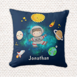 Funny Astronaut Spaceship Boy Gift Kudde