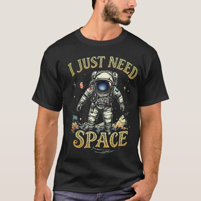 Funny Astronaut T Shirt (Framsida)